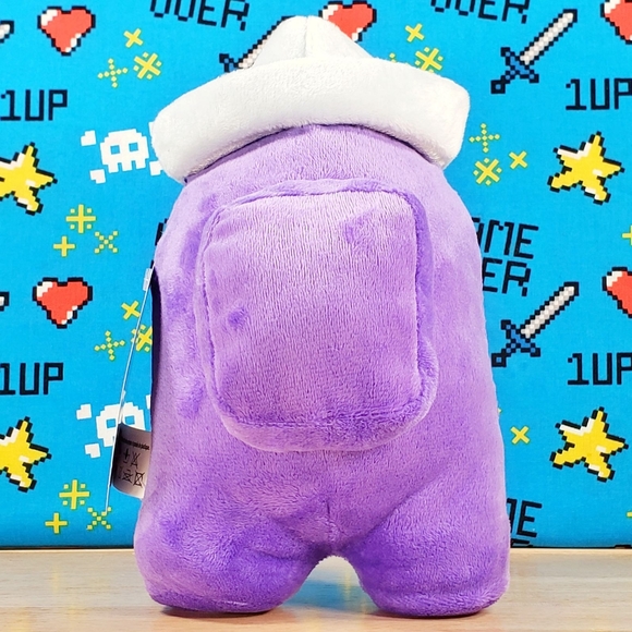 Among Us PURPLE CREWMATE 7" w/ WHITE SAILER HAT 2022 Series 2 Toikido Plush - Picture 4 of 10